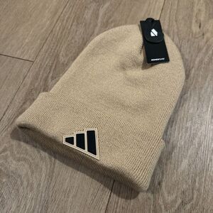 Adidas Logo Postseason Fold Beanie Magic Beige- Woman's One Size Fits‎ All NEW